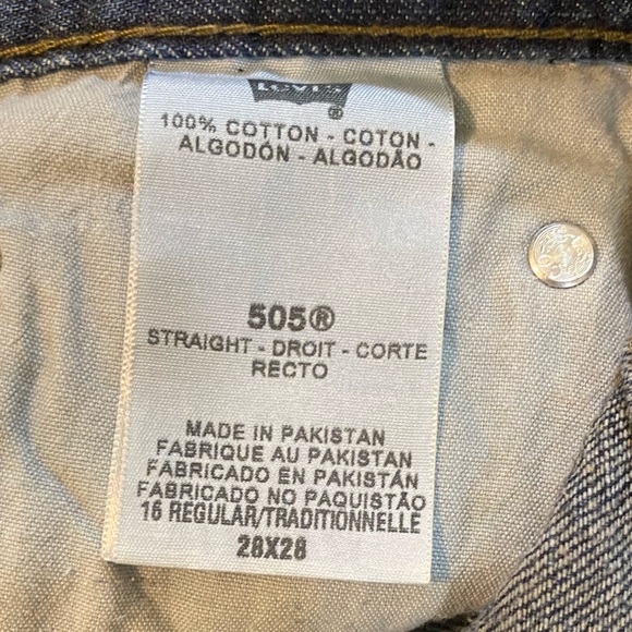 Levis Strauss & Co 505 Men’s Straight Leg Med Wash Jeans Blue Size 28 - Picture 9 of 15
